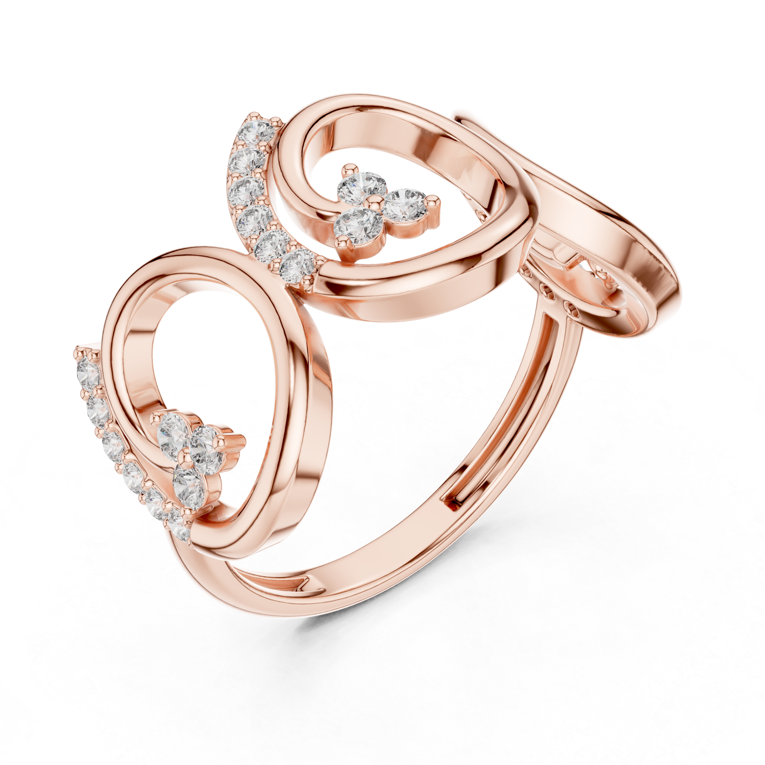 0.28 CT Diamond Infinity Circle Statement Ring
