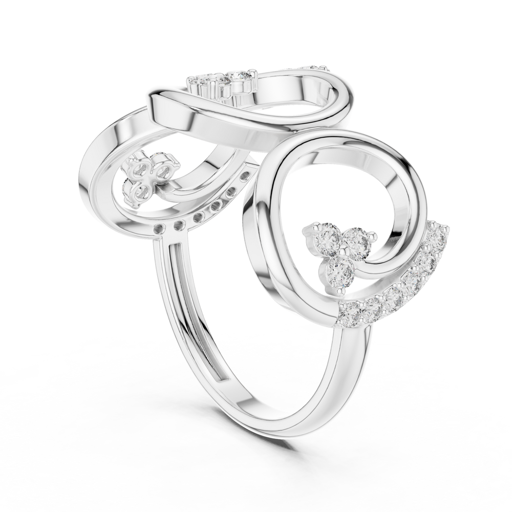 0.28 CT Diamond Infinity Circle Statement Ring