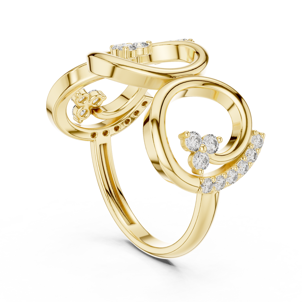 0.28 CT Diamond Infinity Circle Statement Ring