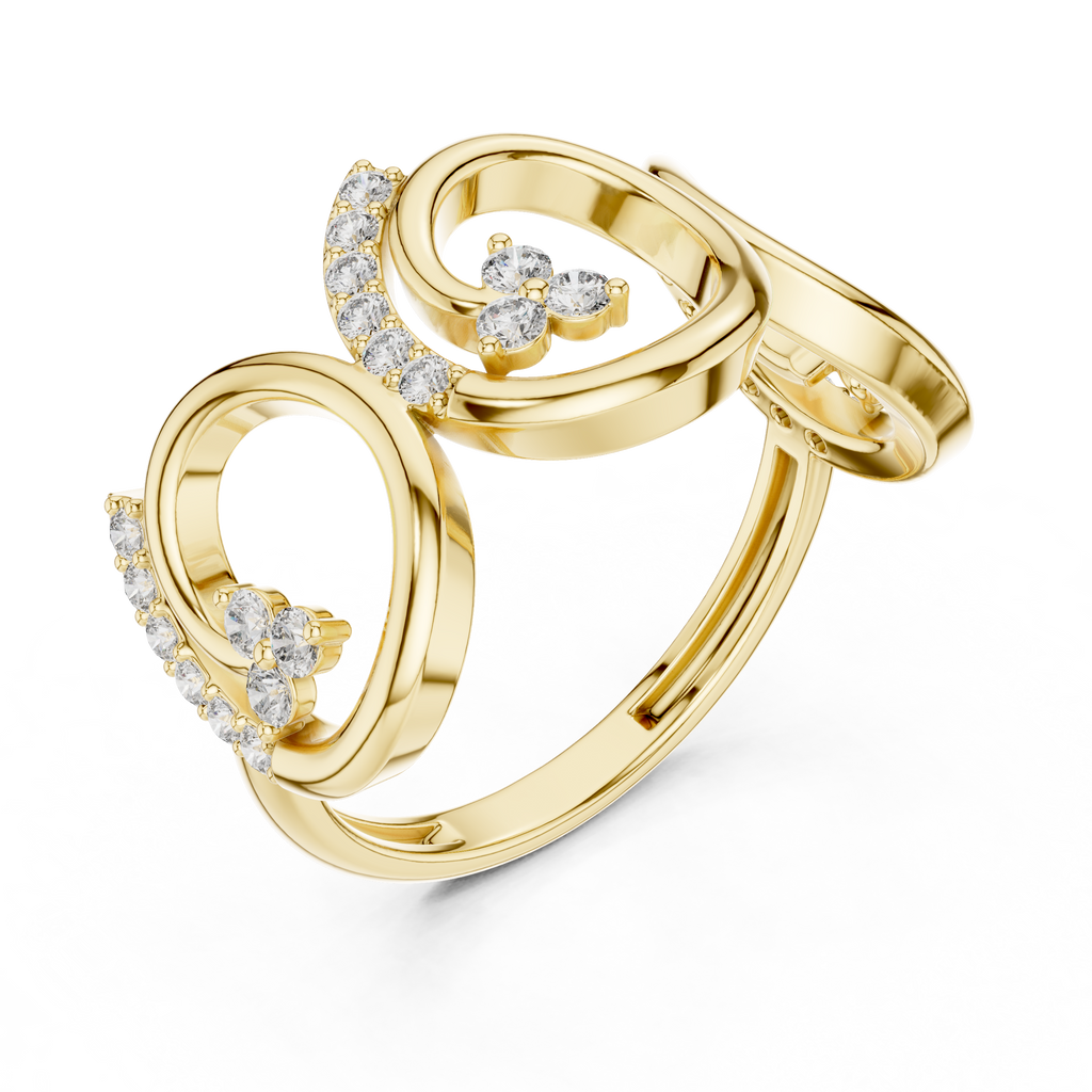 0.28 CT Diamond Infinity Circle Statement Ring