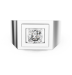 0.85 CT Cushion Cut Diamond Men's Signet Ring