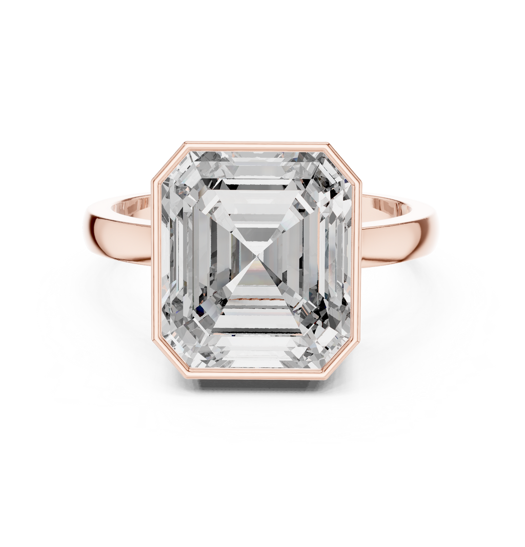 7.32 CT Emerald Cut Bezel Set Men's Diamond Signet Ring