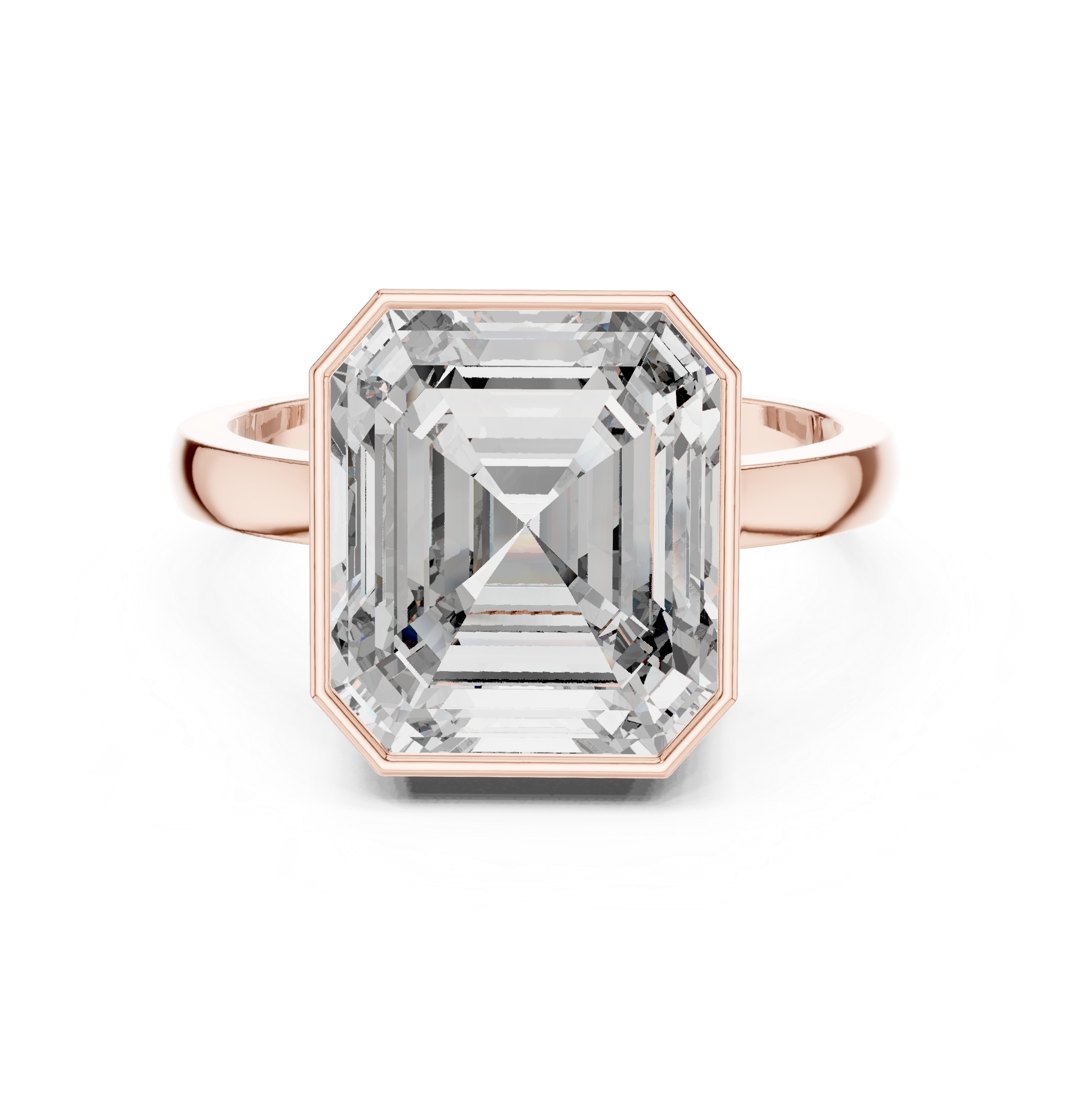 7.32 CT Emerald Cut Bezel Set Men's Diamond Signet Ring