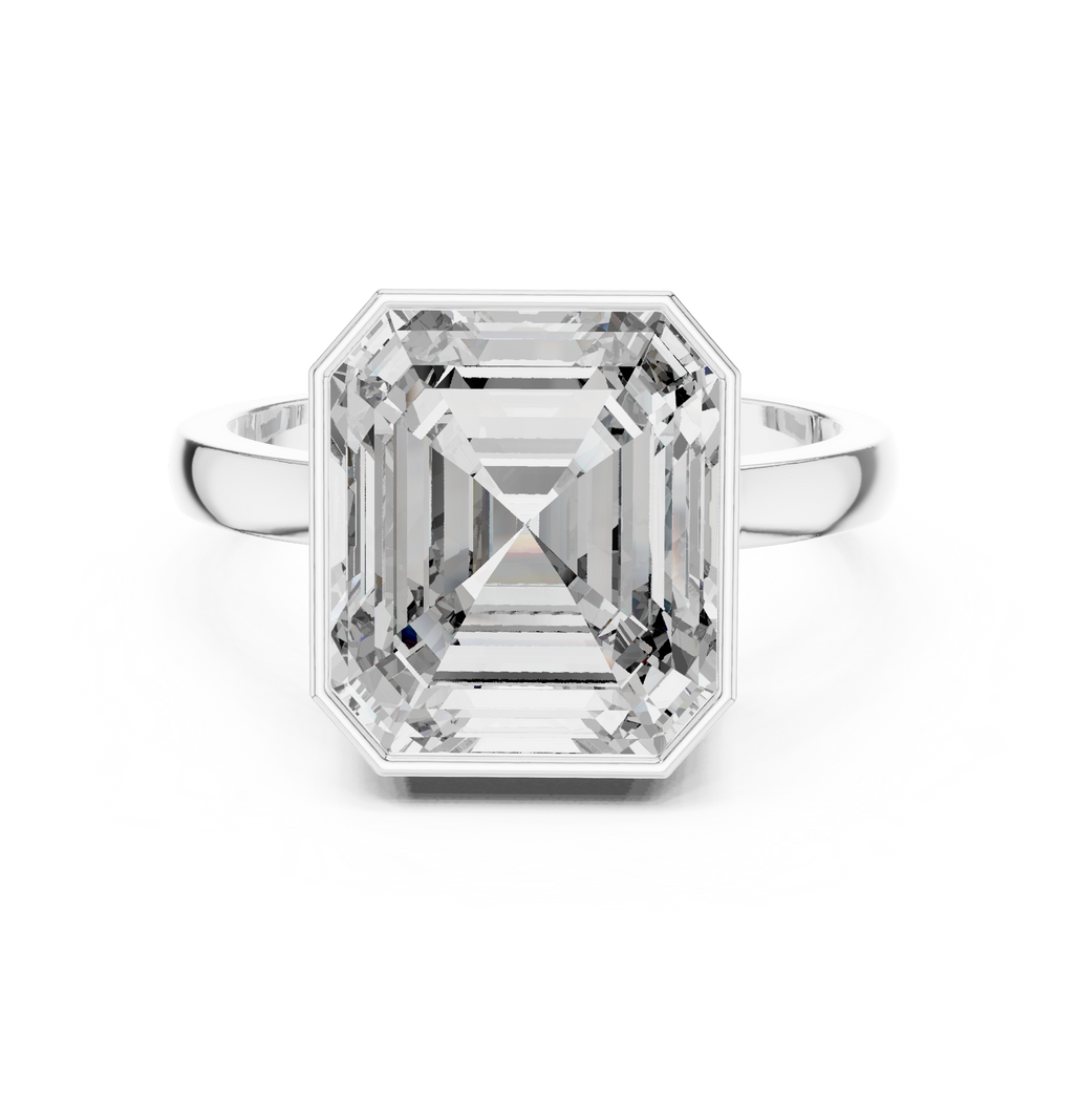 7.32 CT Emerald Cut Bezel Set Men's Diamond Signet Ring