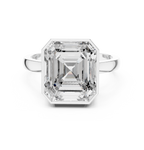 7.32 CT Emerald Cut Bezel Set Men's Diamond Signet Ring
