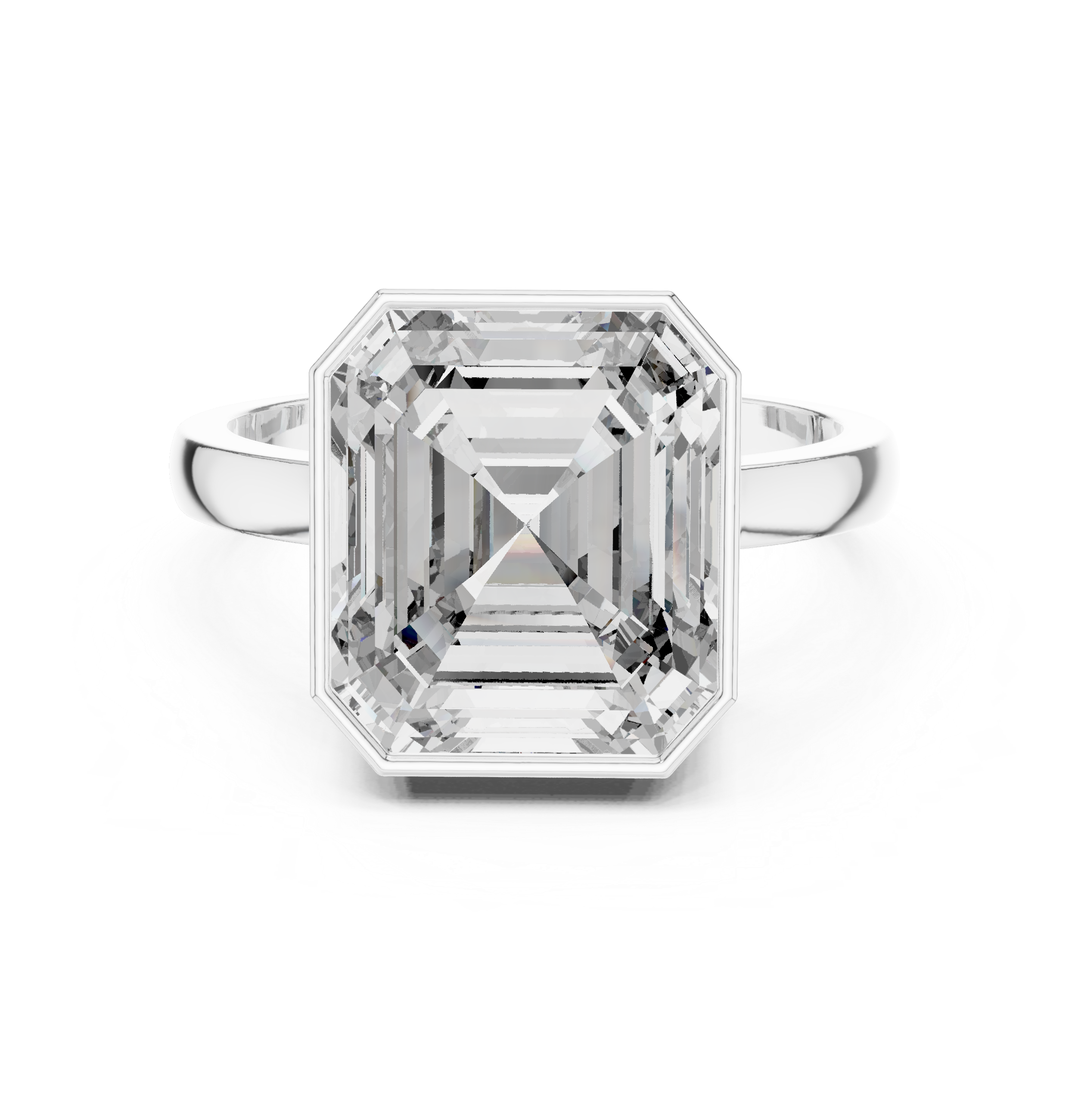 7.32 CT Emerald Cut Bezel Set Men's Diamond Signet Ring