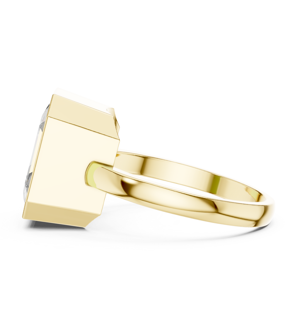 7.32 CT Emerald Cut Bezel Set Men's Diamond Signet Ring