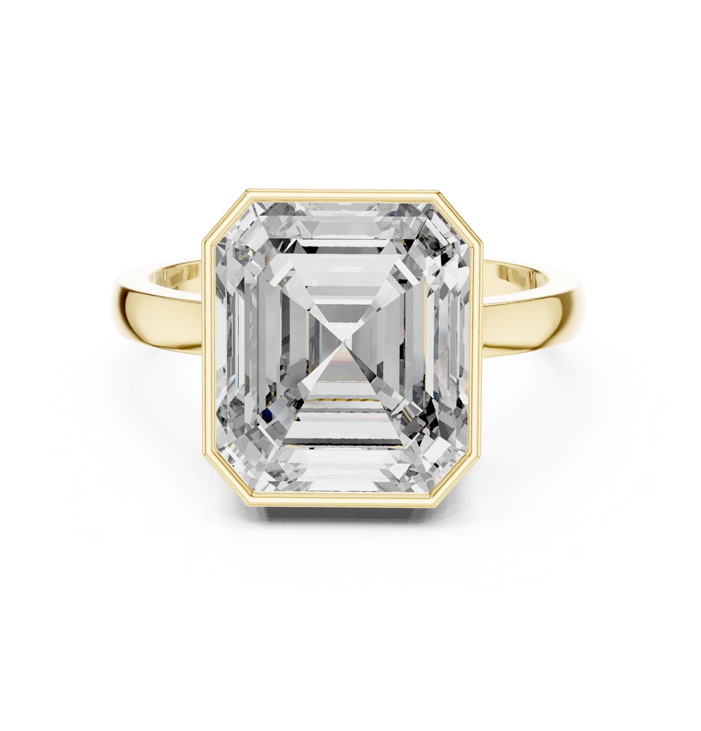 7.32 CT Emerald Cut Bezel Set Men's Diamond Signet Ring