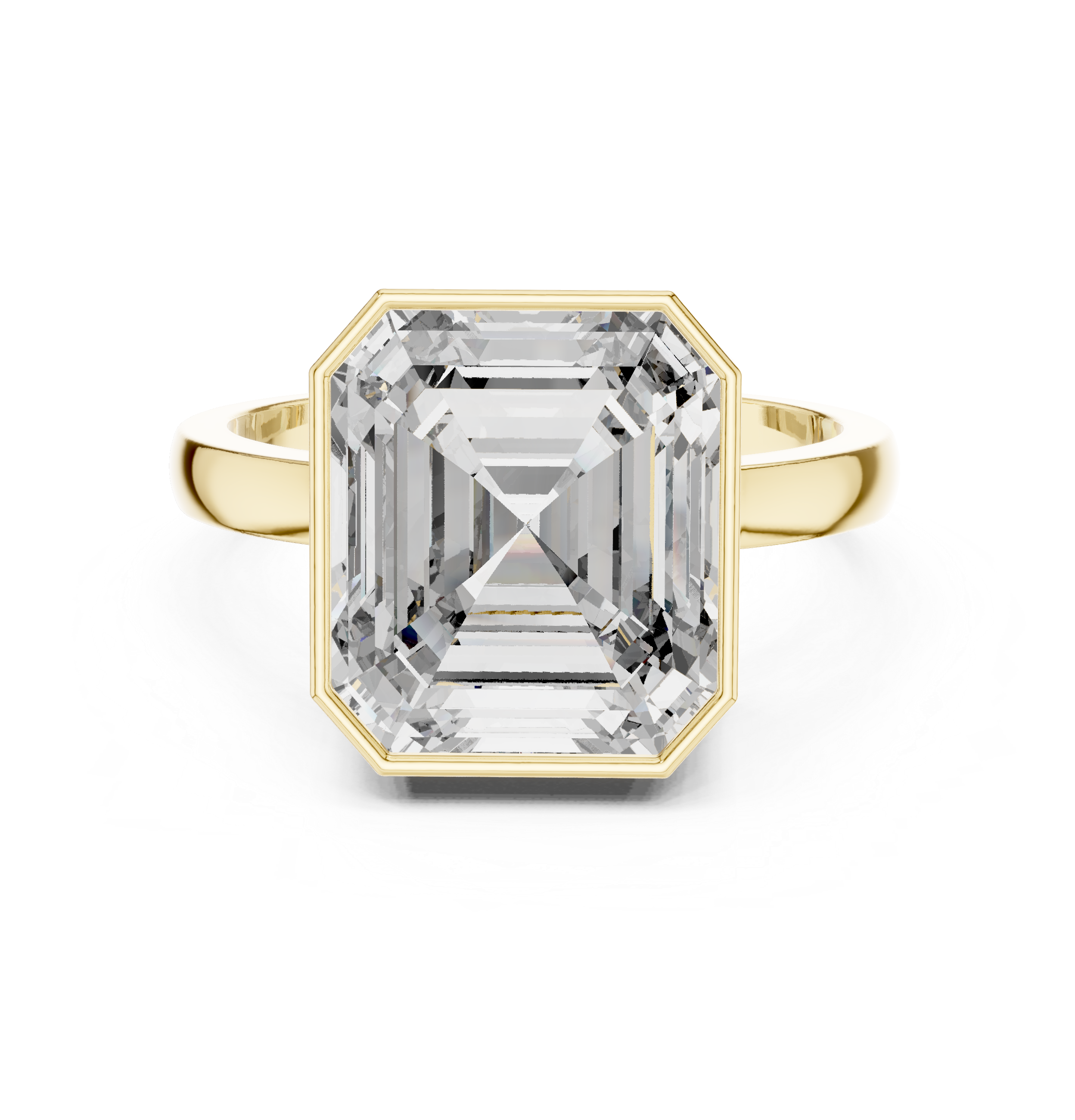 7.32 CT Emerald Cut Bezel Set Men's Diamond Signet Ring