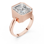7.32 CT Emerald Cut Bezel Set Men's Diamond Signet Ring