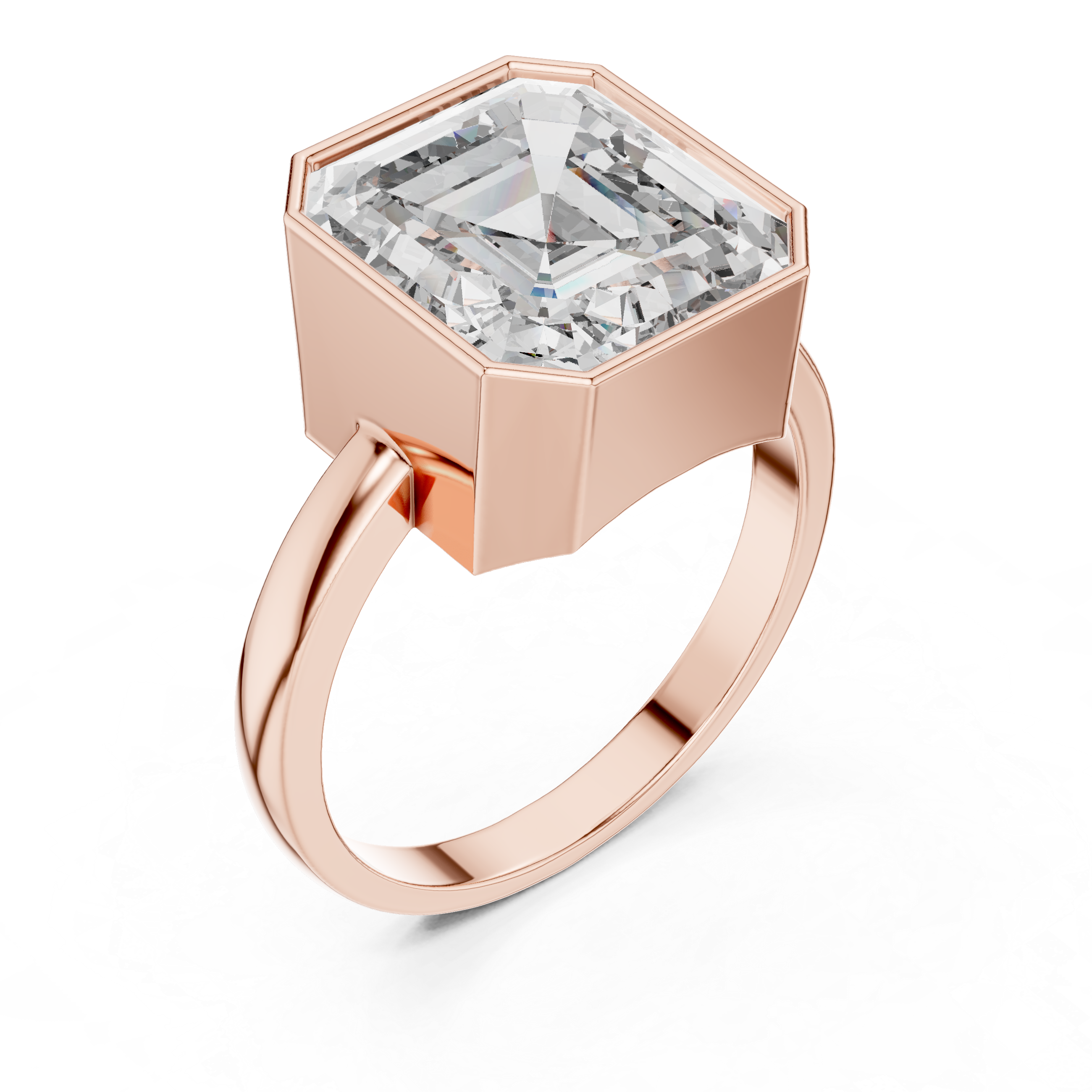 7.32 CT Emerald Cut Bezel Set Men's Diamond Signet Ring