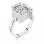 7.32 CT Emerald Cut Bezel Set Men's Diamond Signet Ring