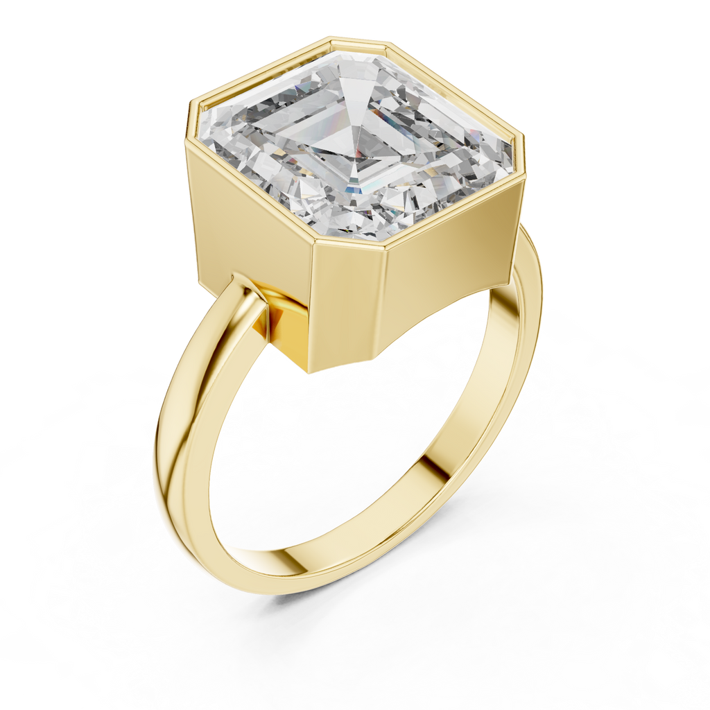 7.32 CT Emerald Cut Bezel Set Men's Diamond Signet Ring