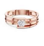 0.30 CT Round Cut Diamond Channel Set Wedding Band Ring