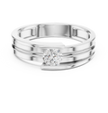 0.30 CT Round Cut Diamond Channel Set Wedding Band Ring