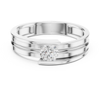 0.30 CT Round Cut Diamond Channel Set Wedding Band Ring