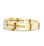 0.30 CT Round Cut Diamond Channel Set Wedding Band Ring