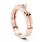 0.30 CT Round Cut Diamond Channel Set Wedding Band Ring