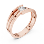0.30 CT Round Cut Diamond Channel Set Wedding Band Ring