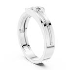 0.30 CT Round Cut Diamond Channel Set Wedding Band Ring