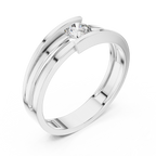 0.30 CT Round Cut Diamond Channel Set Wedding Band Ring