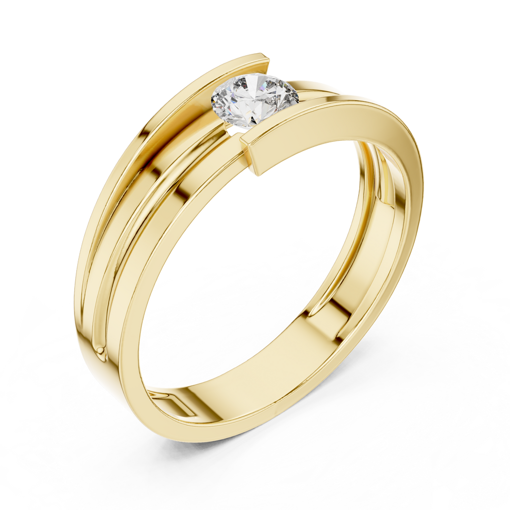 0.30 CT Round Cut Diamond Channel Set Wedding Band Ring