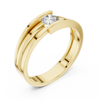 0.30 CT Round Cut Diamond Channel Set Wedding Band Ring