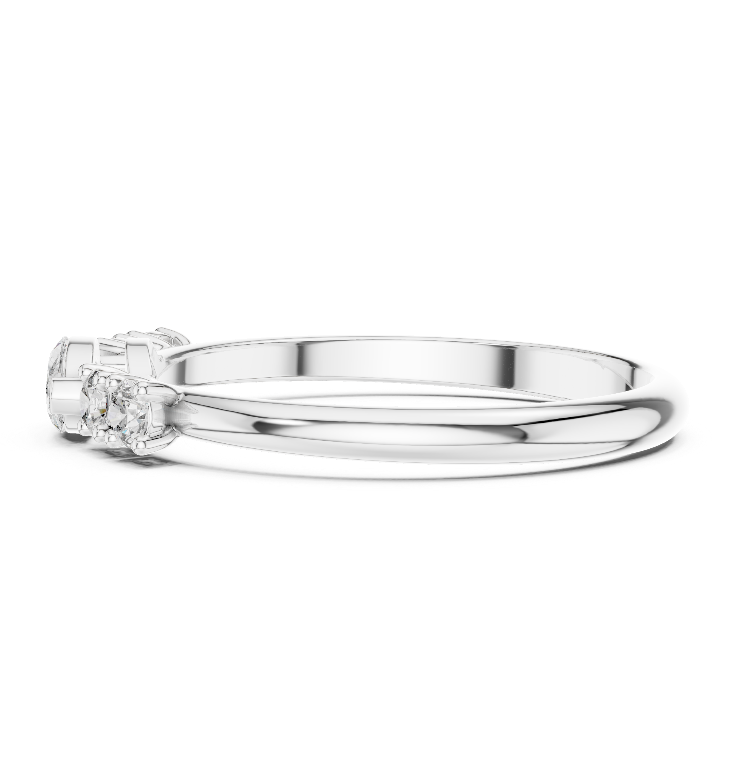 0.29 CT Marquise Cut Diamond Five Stone Ring