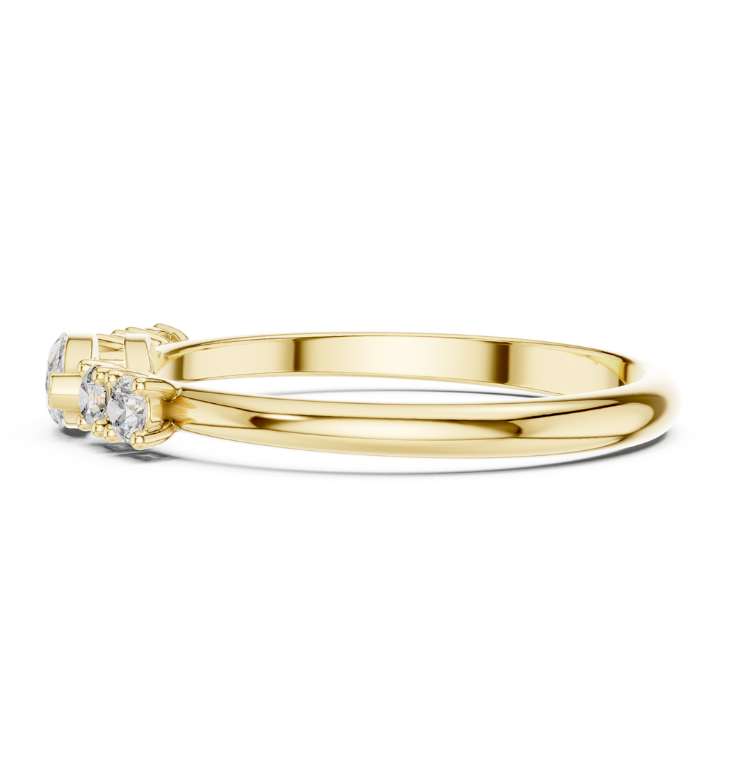 0.29 CT Marquise Cut Diamond Five Stone Ring
