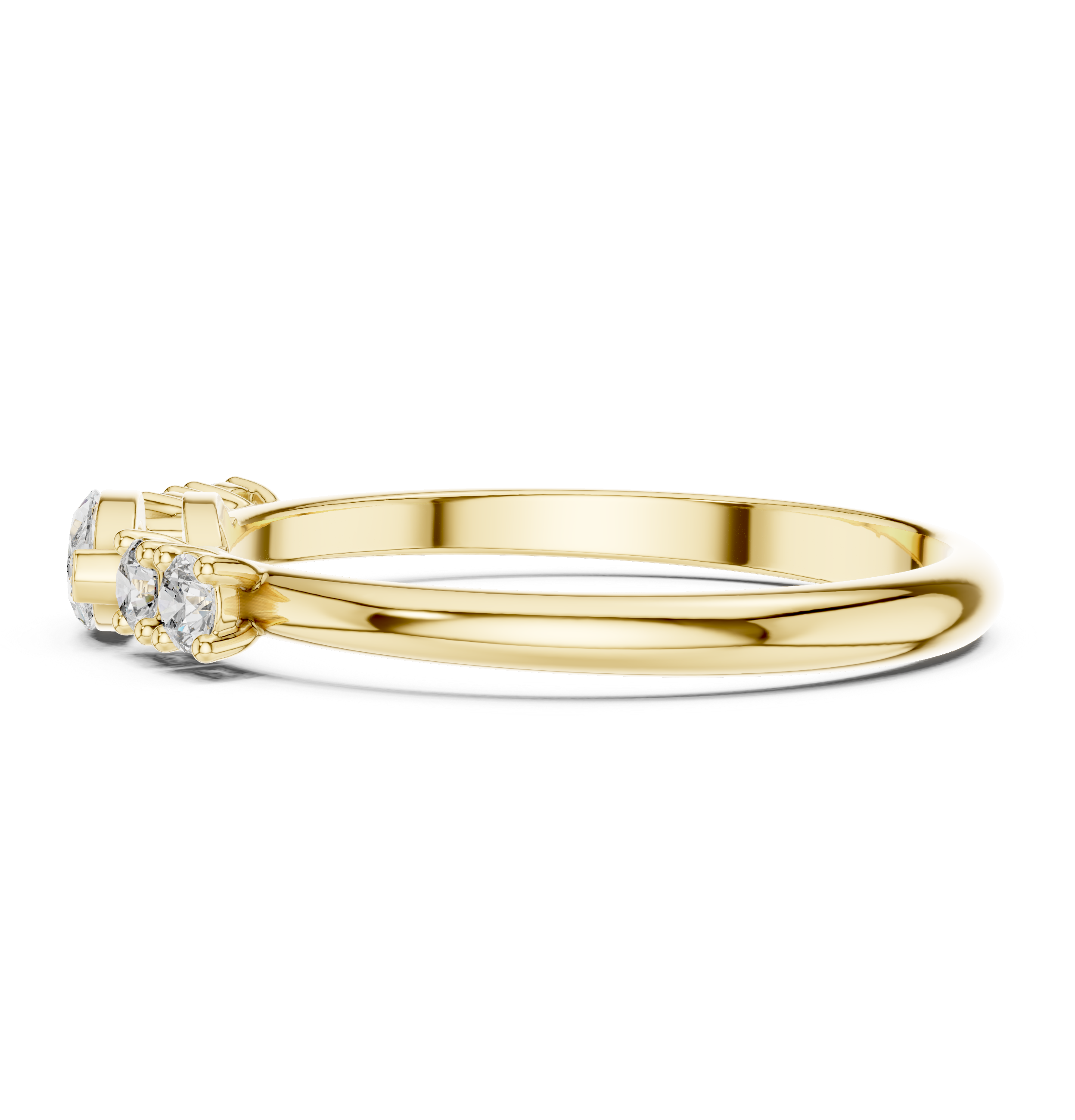 0.29 CT Marquise Cut Diamond Five Stone Ring