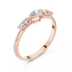 0.29 CT Marquise Cut Diamond Five Stone Ring