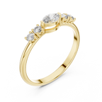 0.29 CT Marquise Cut Diamond Five Stone Ring