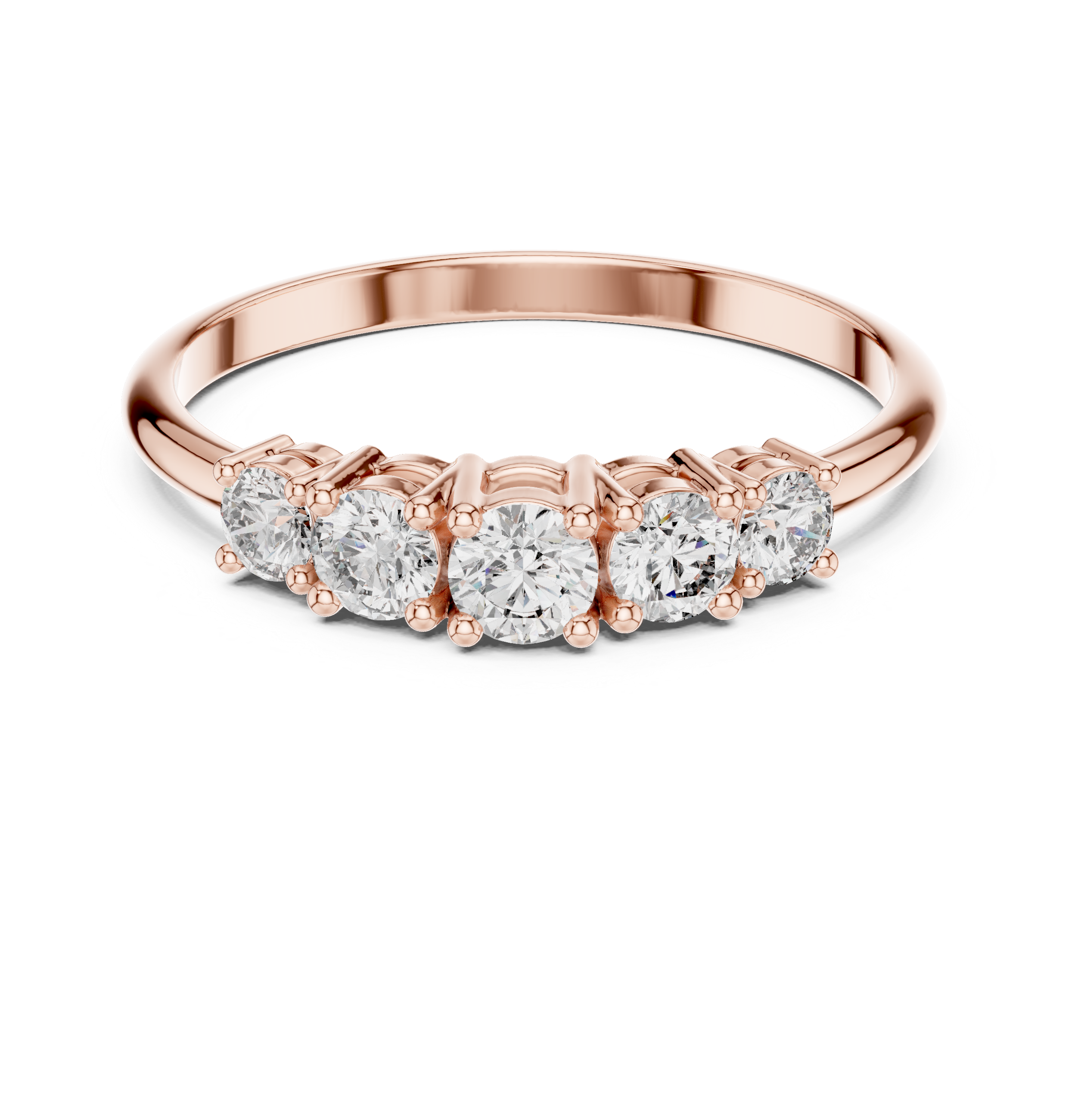0.42 CT Five Stone Diamond Anniversary Ring