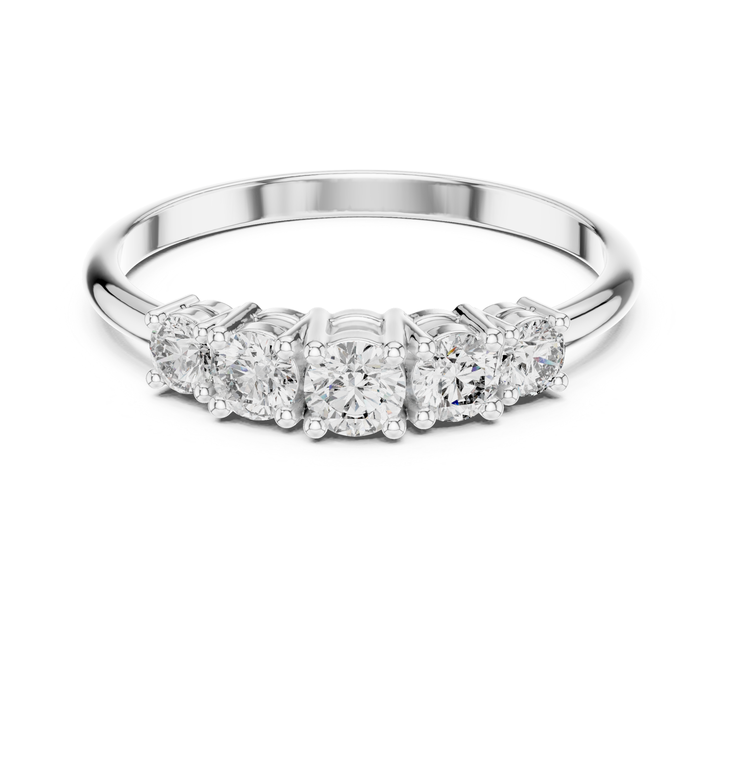 0.42 CT Five Stone Diamond Anniversary Ring
