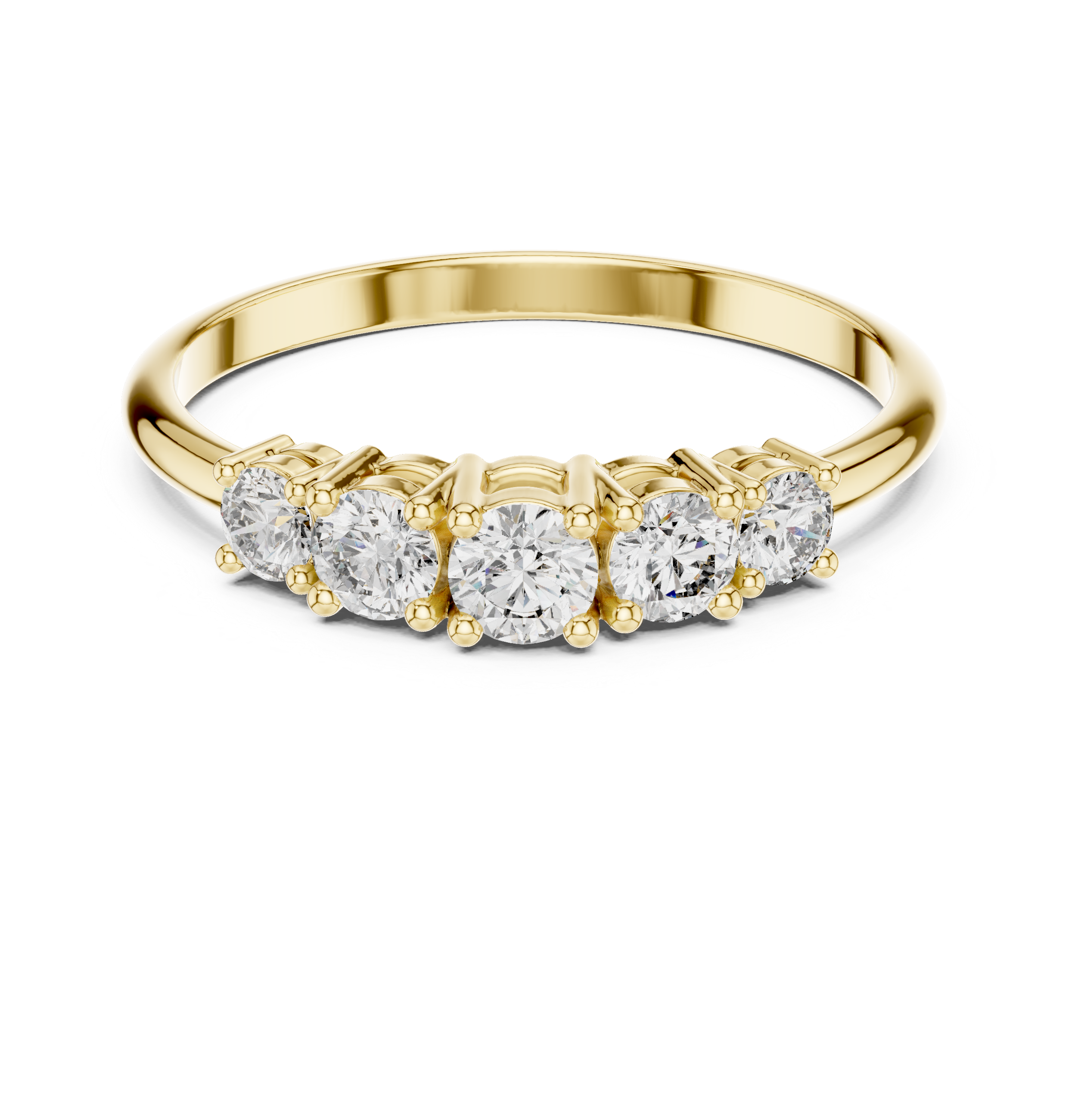 0.42 CT Five Stone Diamond Anniversary Ring