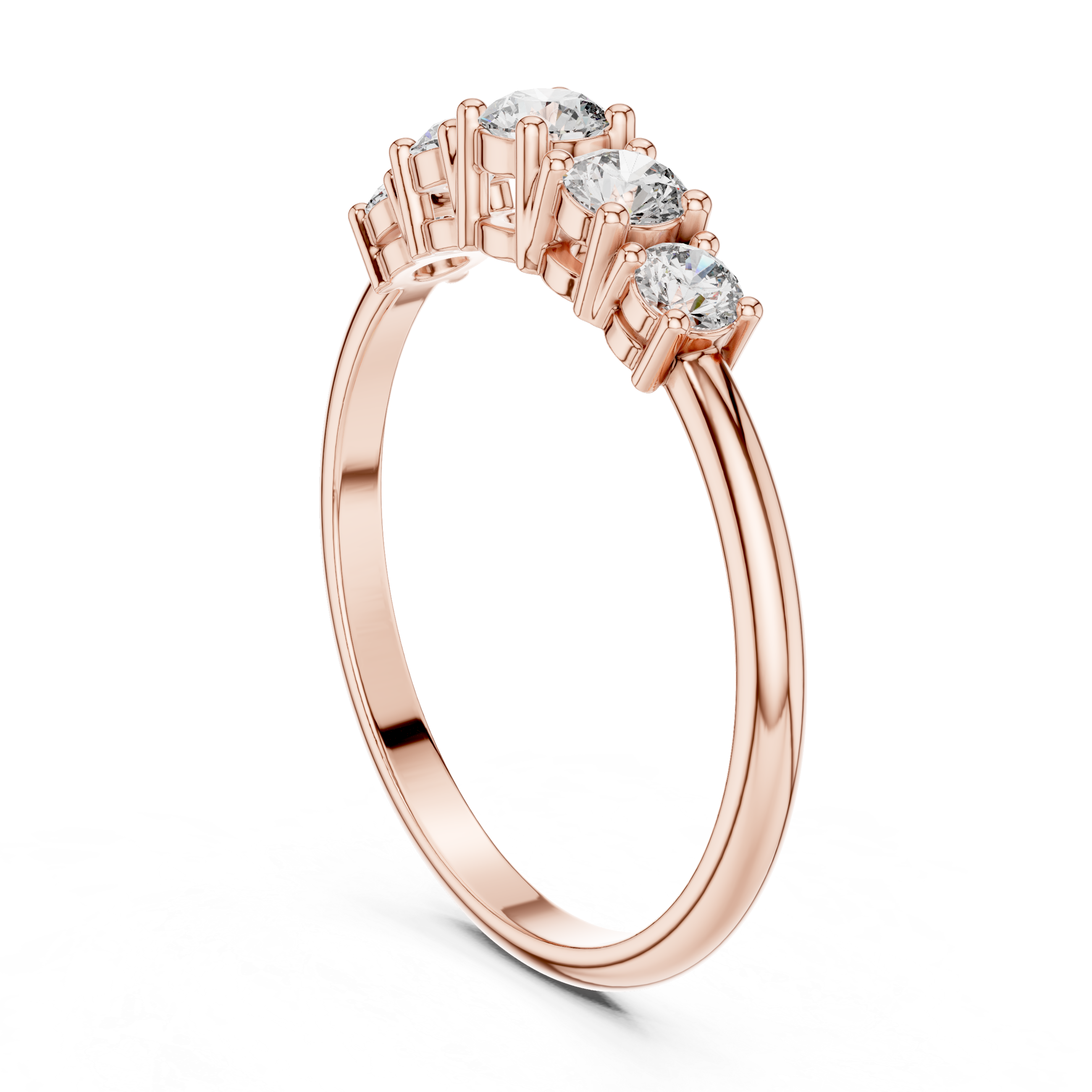 0.42 CT Five Stone Diamond Anniversary Ring