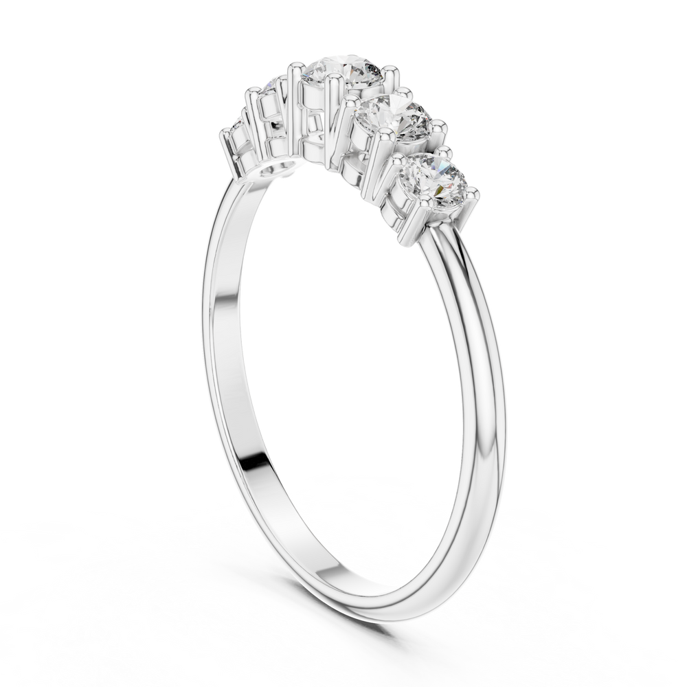 0.42 CT Five Stone Diamond Anniversary Ring