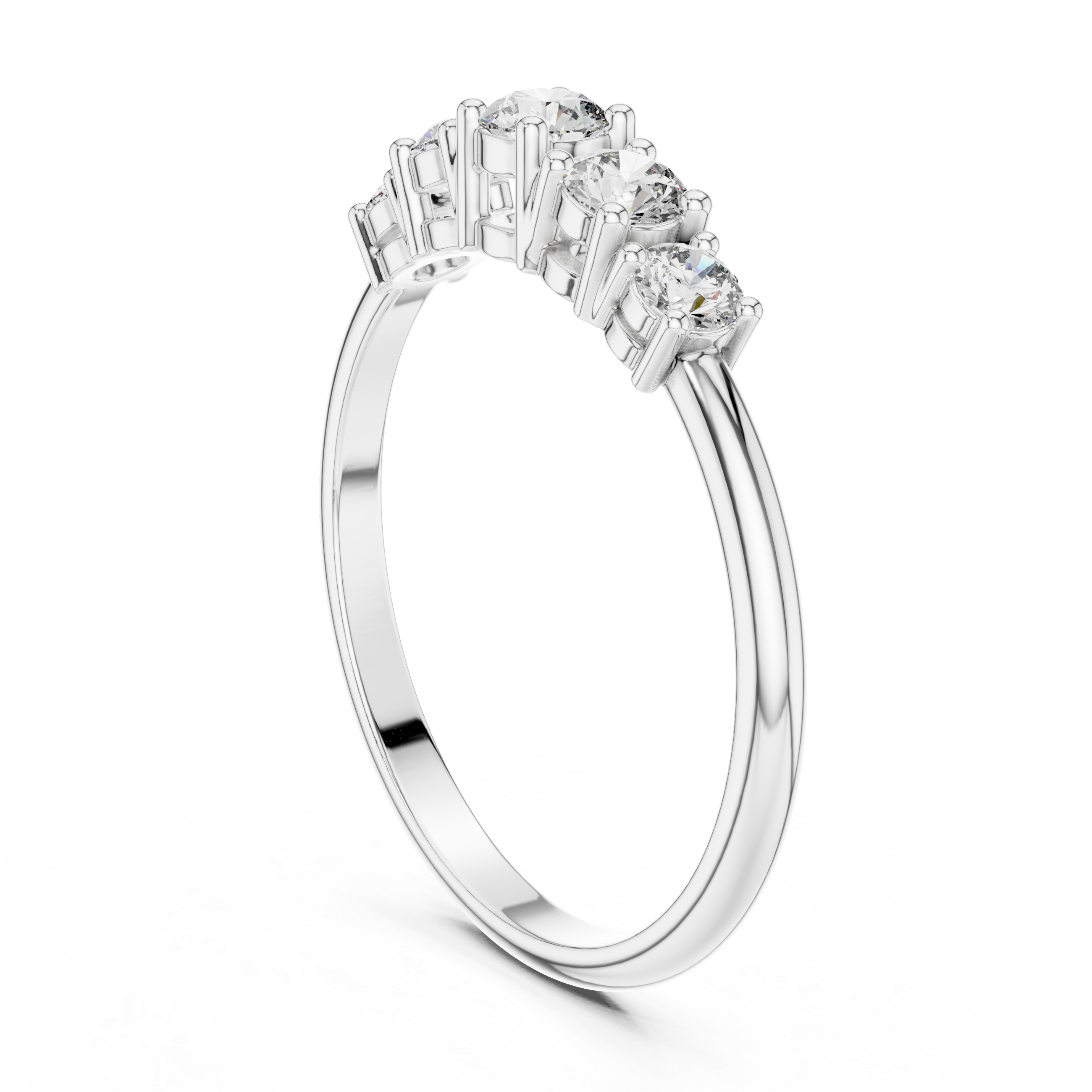 0.42 CT Five Stone Diamond Anniversary Ring
