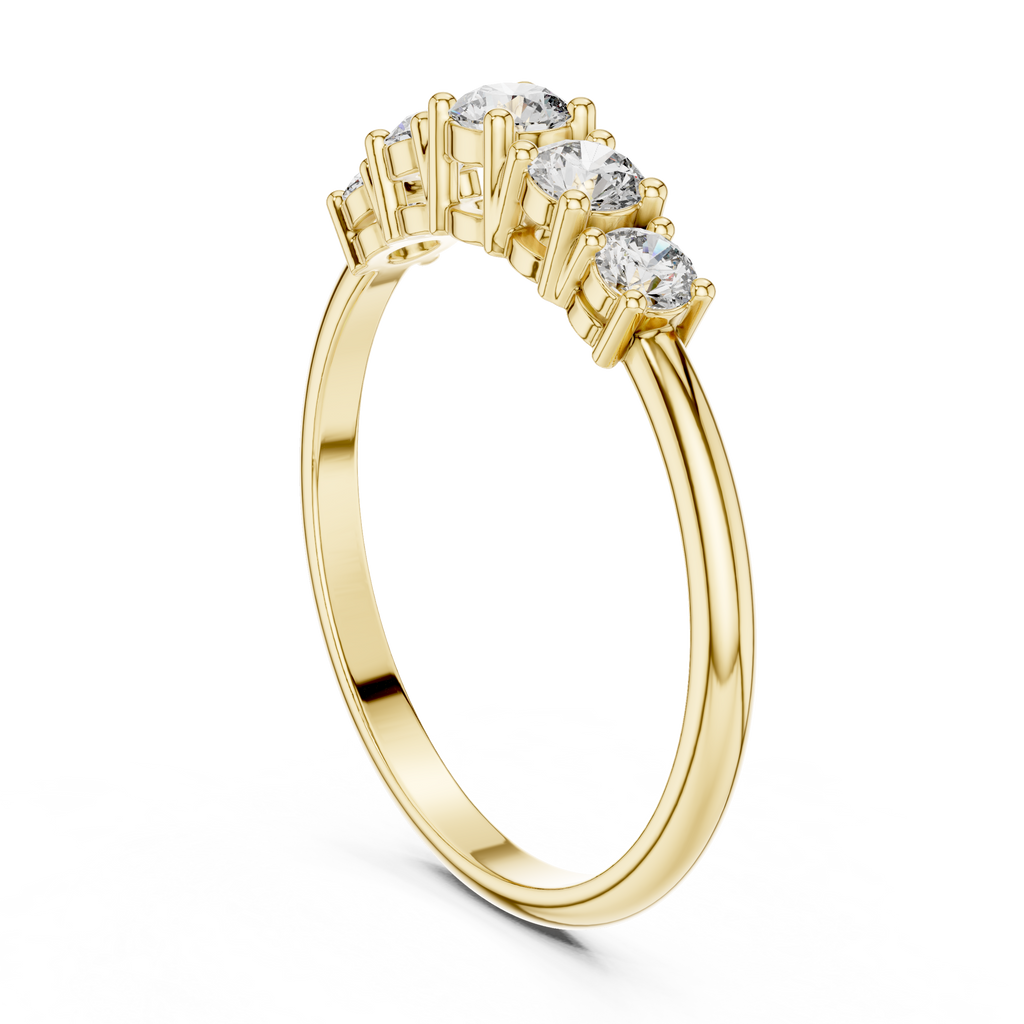 0.42 CT Five Stone Diamond Anniversary Ring