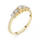 0.42 CT Five Stone Diamond Anniversary Ring