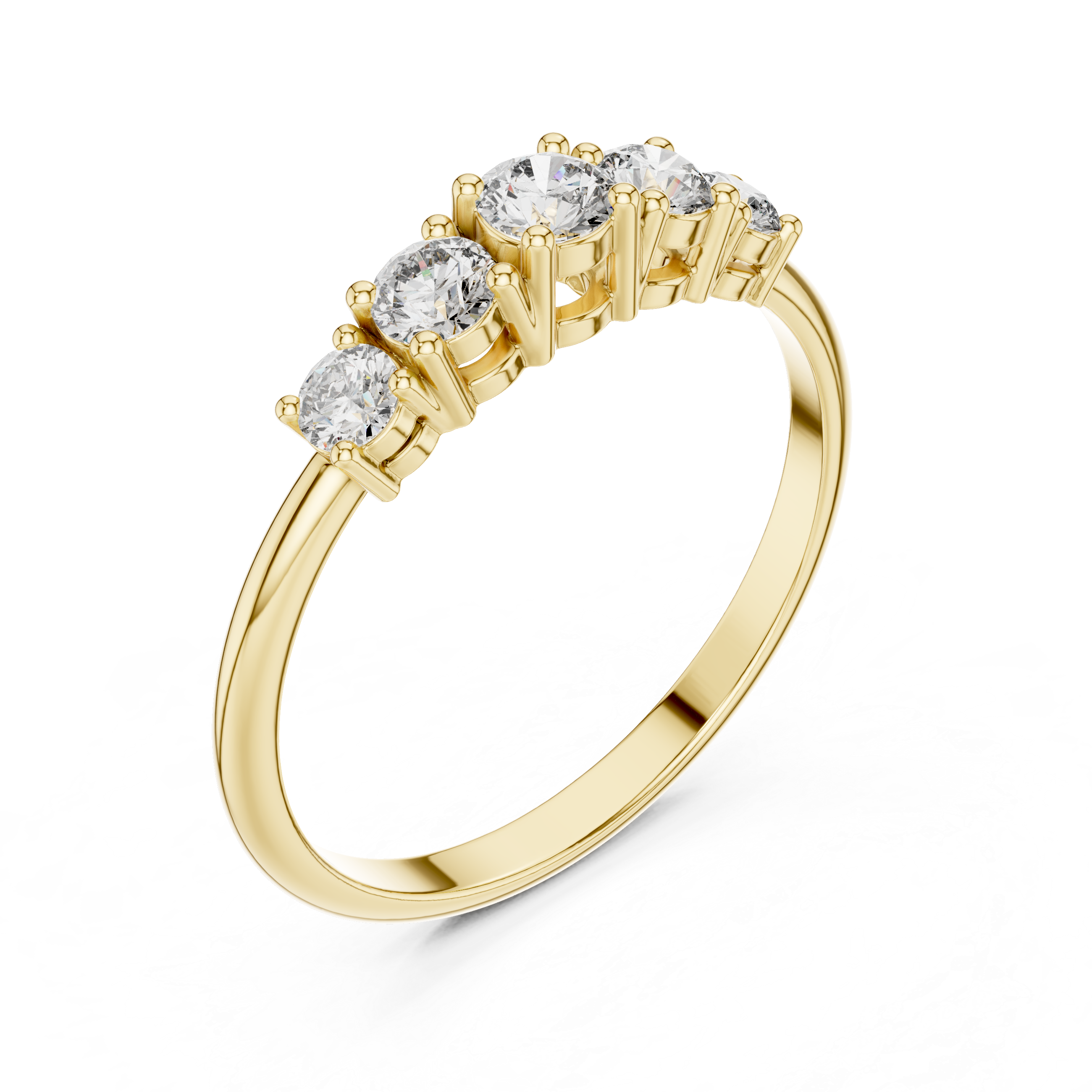 0.42 CT Five Stone Diamond Anniversary Ring