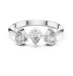 0.50 CT Three Stone Pear Cut Diamond Ring