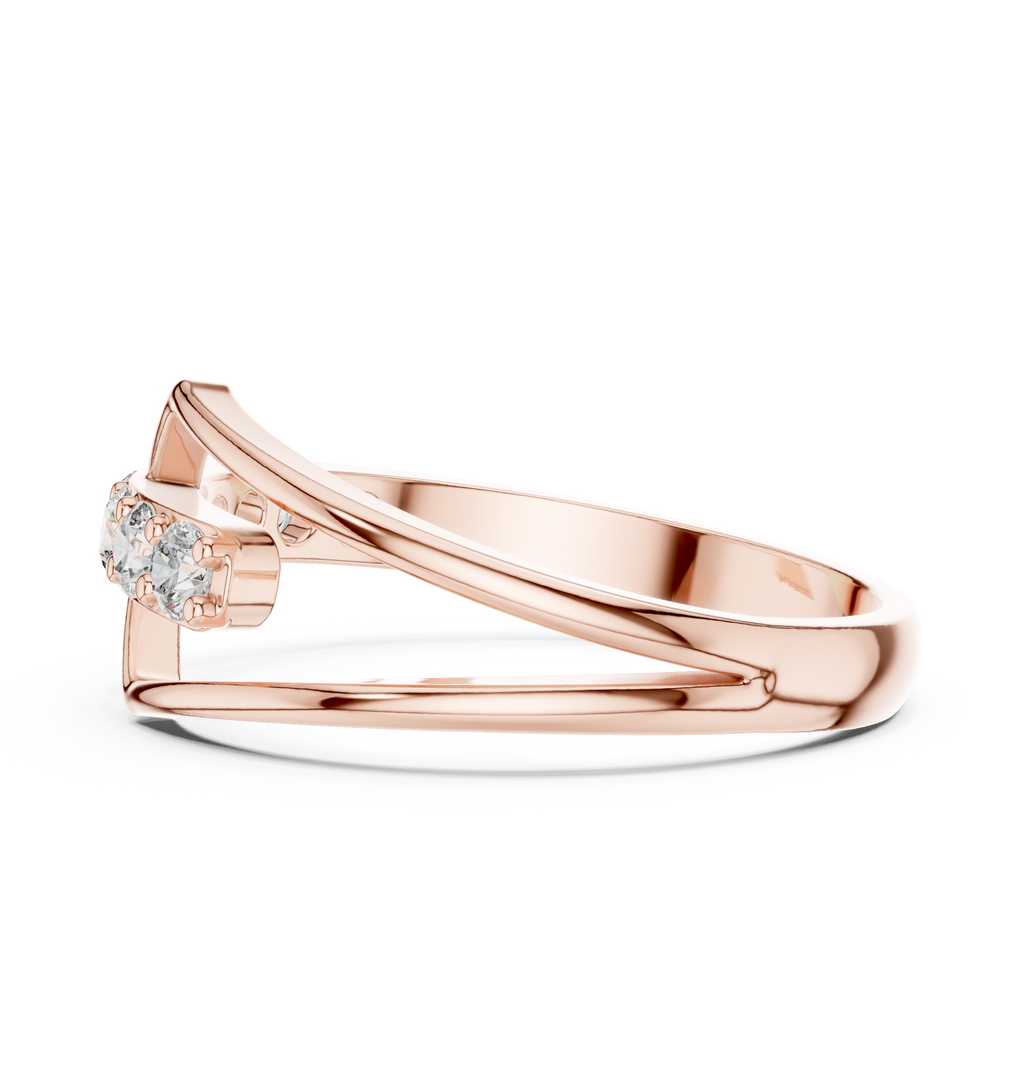 0.36 CT Open Chevron Diamond Fashion Ring