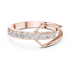 0.36 CT Open Chevron Diamond Fashion Ring
