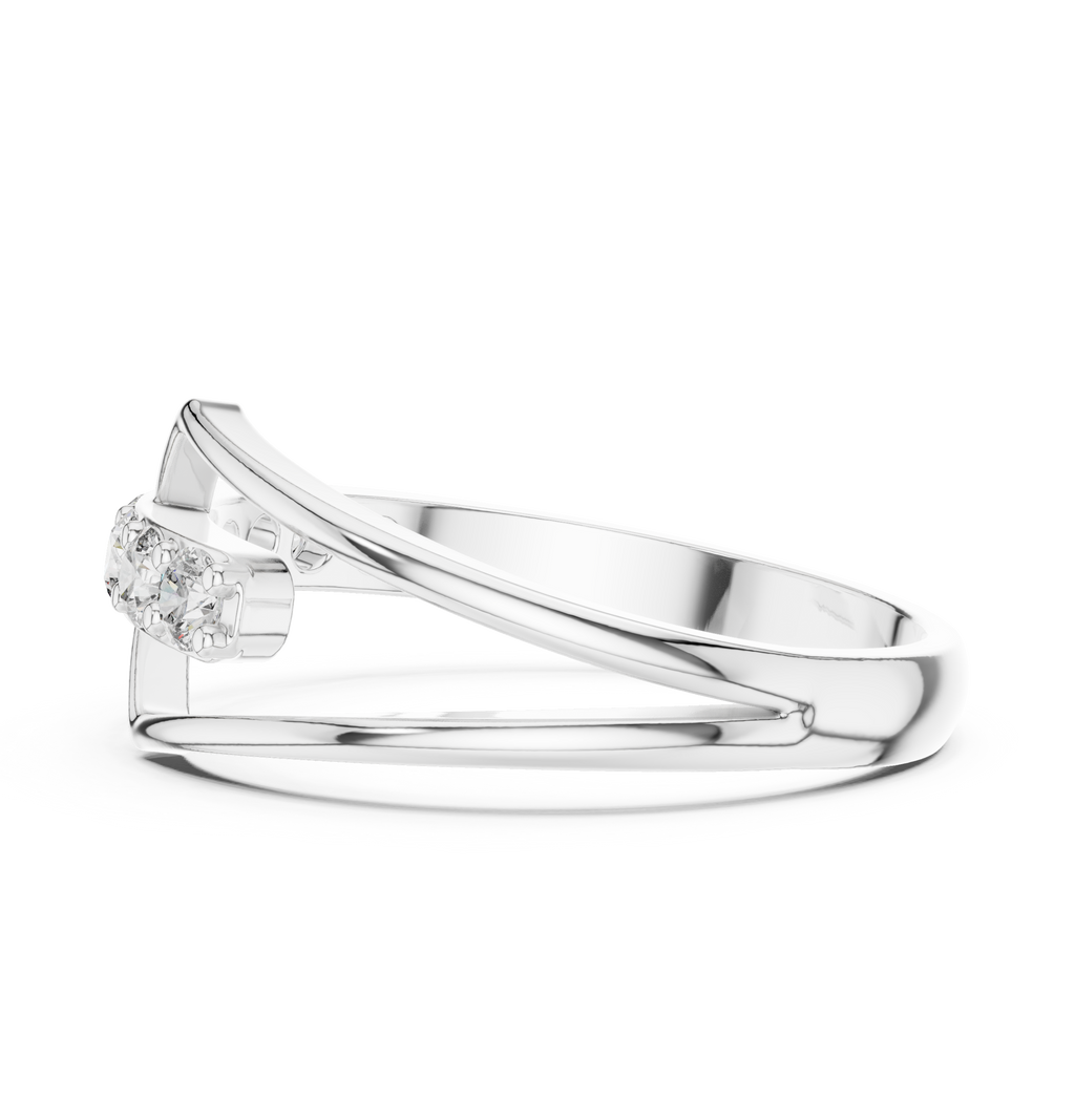 0.36 CT Open Chevron Diamond Fashion Ring