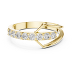 0.36 CT Open Chevron Diamond Fashion Ring