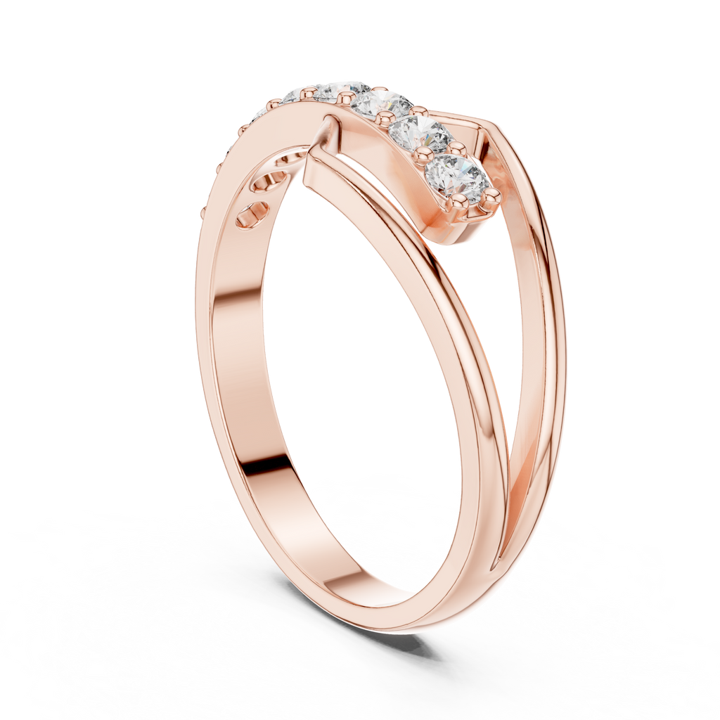 0.36 CT Open Chevron Diamond Fashion Ring