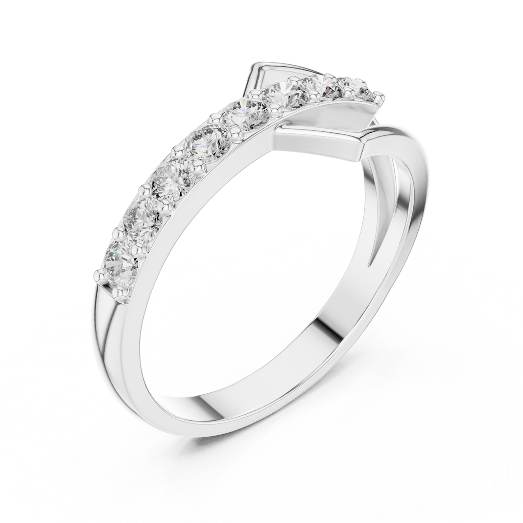0.36 CT Open Chevron Diamond Fashion Ring