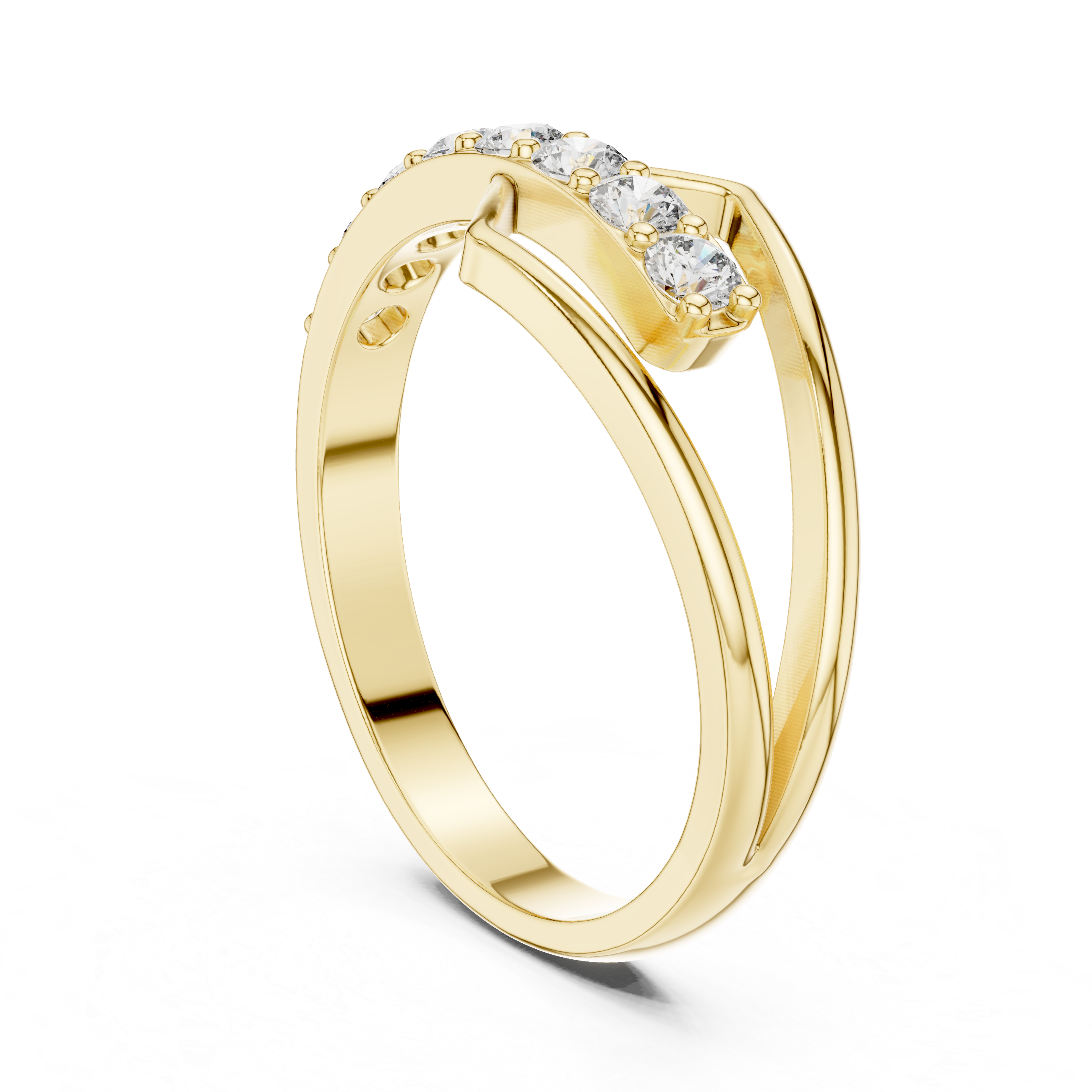 0.36 CT Open Chevron Diamond Fashion Ring