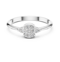 0.21 CT Marquise Cut Diamond Floral Cluster Ring